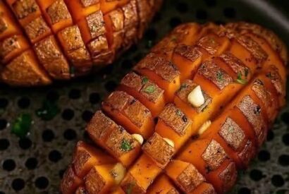 Thumbnail for Air Fryer Blooming Baked Potatoes