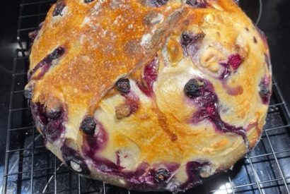 Thumbnail for Blueberry Lemon Cream Cheese Sourdough Bread .