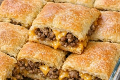Thumbnail for Cheesy Ground Beef Puff Pastry Pockets