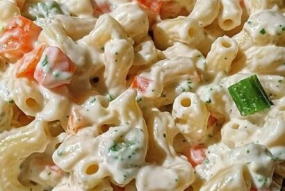 Thumbnail for Creamy Sweet Amish Macaroni Salad